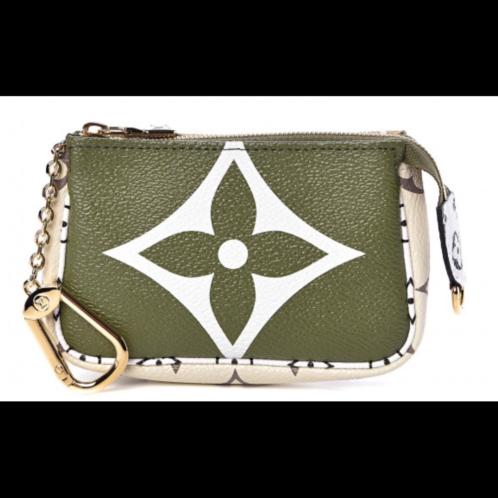 Louis Vuitton Mono Giant Micro Pouch Kaki White